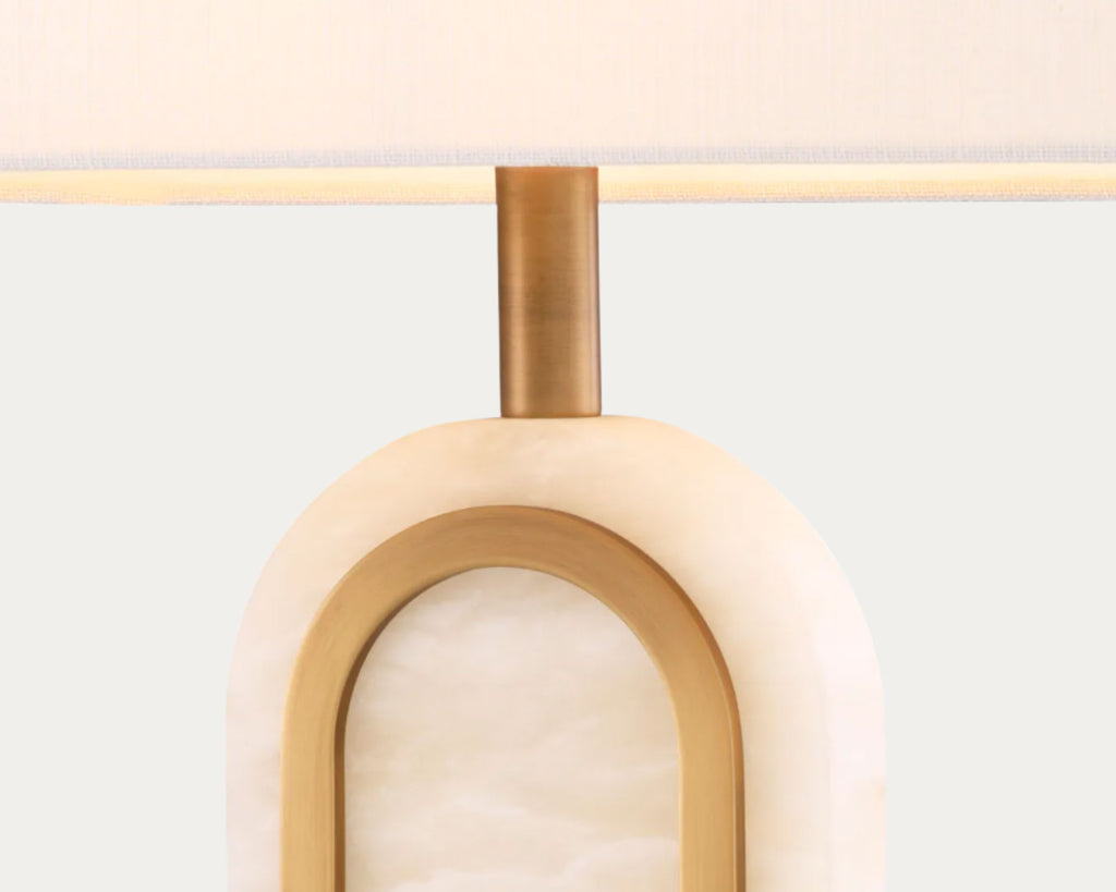 Candeeiro de Mesa PALLADIO bege e ouro – imagem 3
