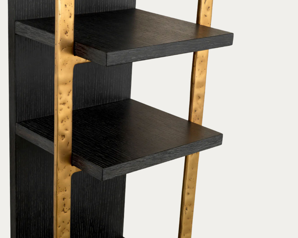 Estante de Parede BELCANTO preto, castanho e golden – imagem 5