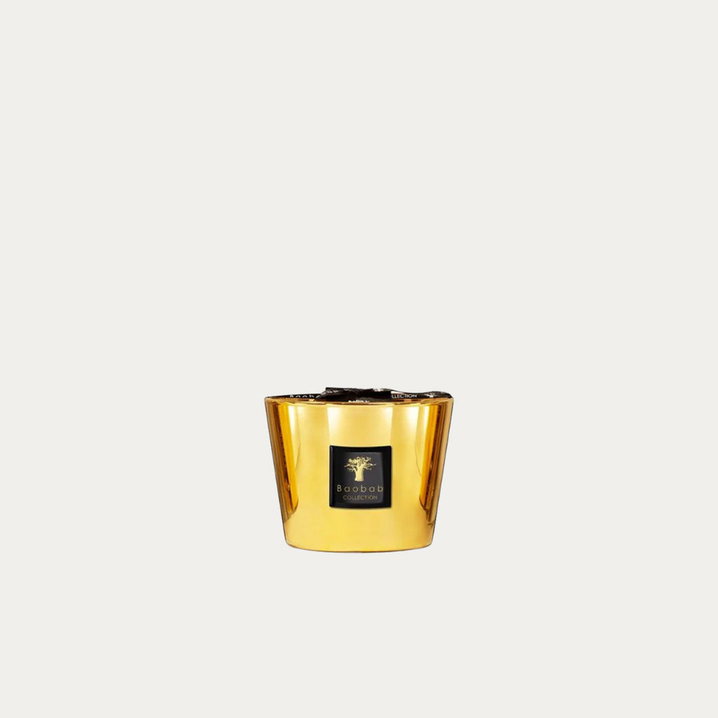 Vela perfumada LES EXCLUSIVES AURUM em frasco dourado