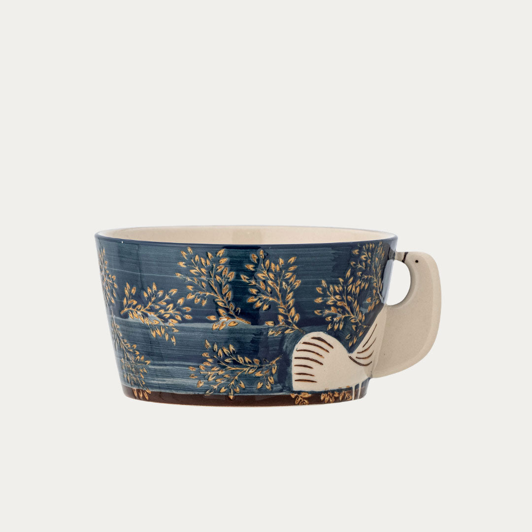 Taça HEZHA em azul com acabamento brilhante
