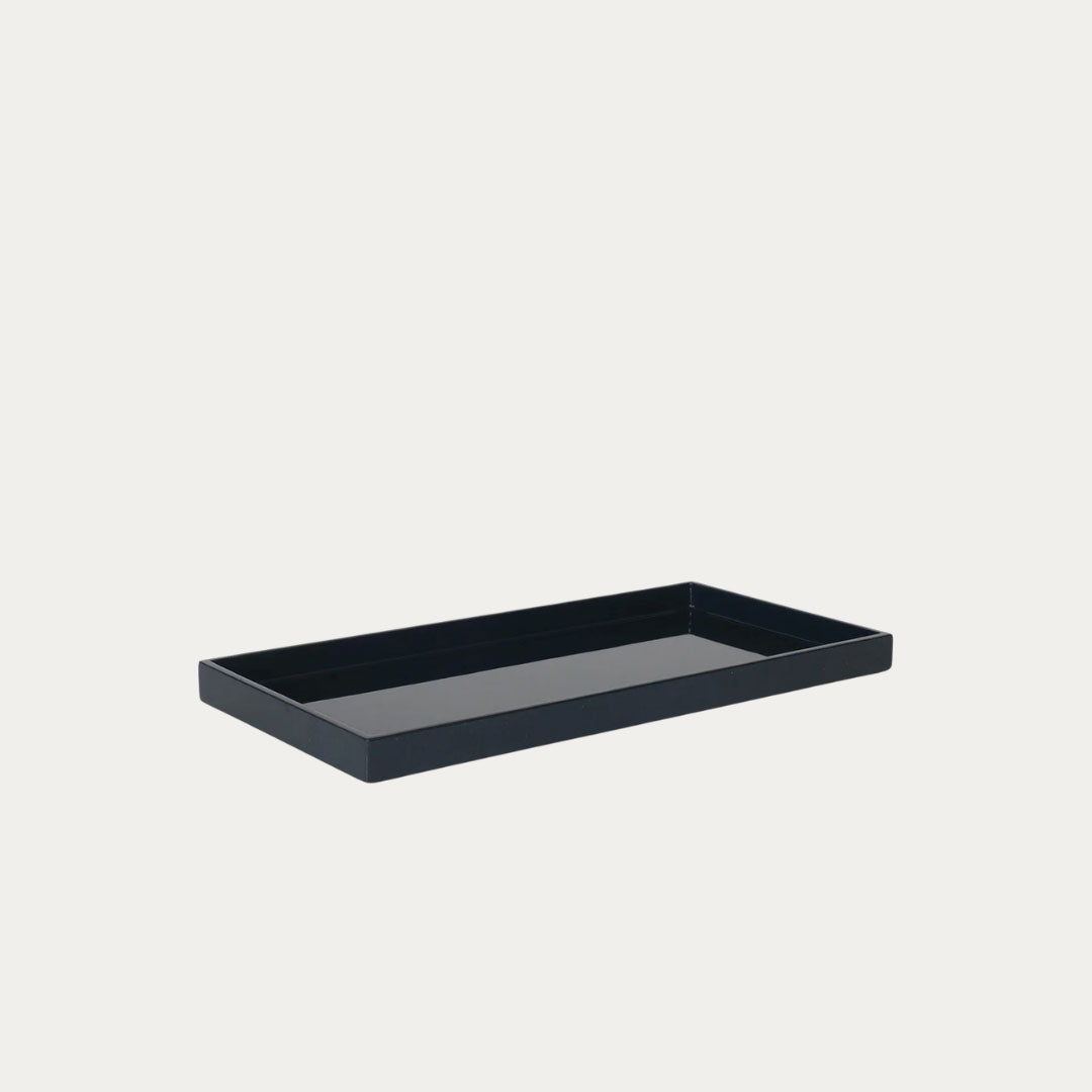 Tabuleiro de Laca Rectangular 32x16 cm bege, preto, paixao, branco e petroleo – imagem 4