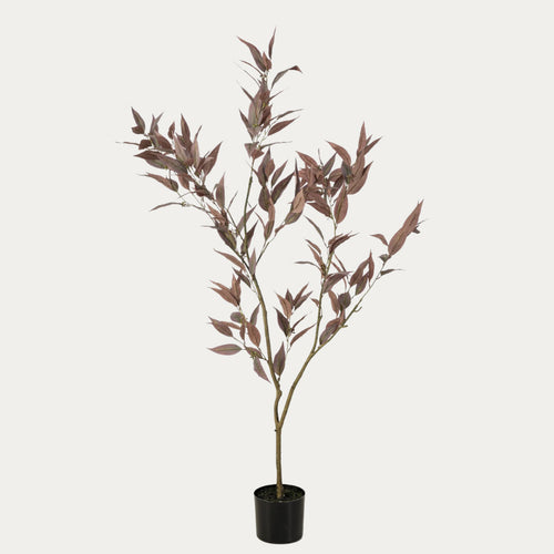 Árvore artificial Eucalipto Roxo com folhagem roxa