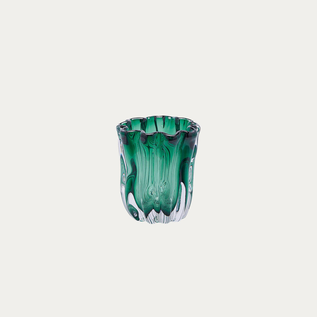Jarra FLUIDO Emerald Green em vidro verde esmeralda