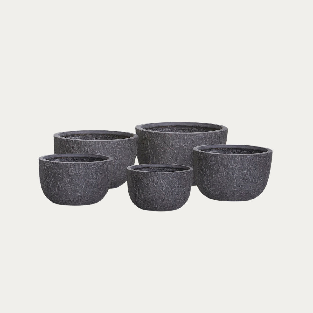 Conjunto 5 Vasos ROCCIA CIOTOLA em Pedra