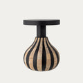 Mesa de apoio ALOISE lateral em metal preto mate