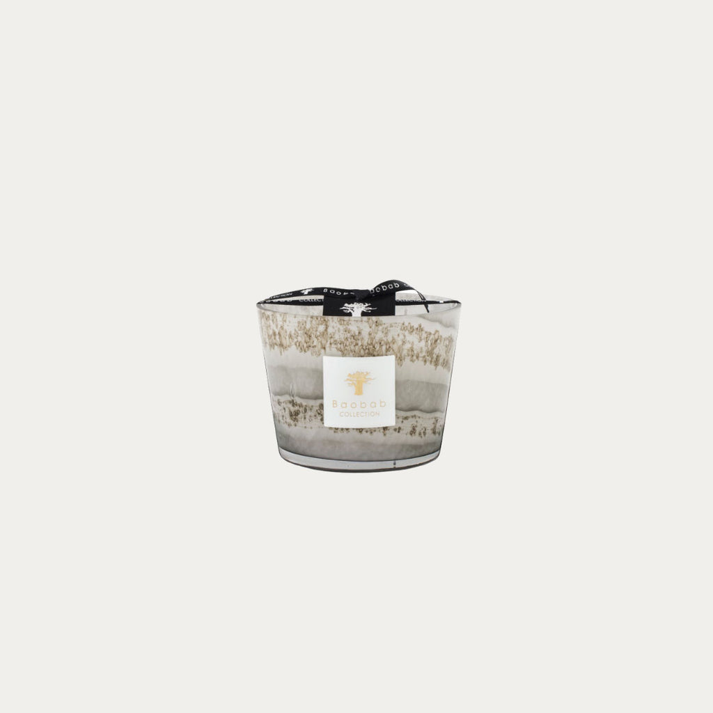 Vela perfumada SAND ATACAMA em recipiente cor areia