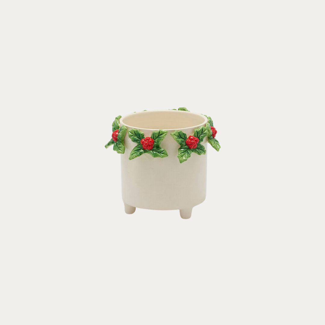 Vaso com pés AGRIFOGLIO CILINDRO de forma cilíndrica
