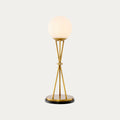 Candeeiro de mesa IZZY com base slim e abajur em tecido liso