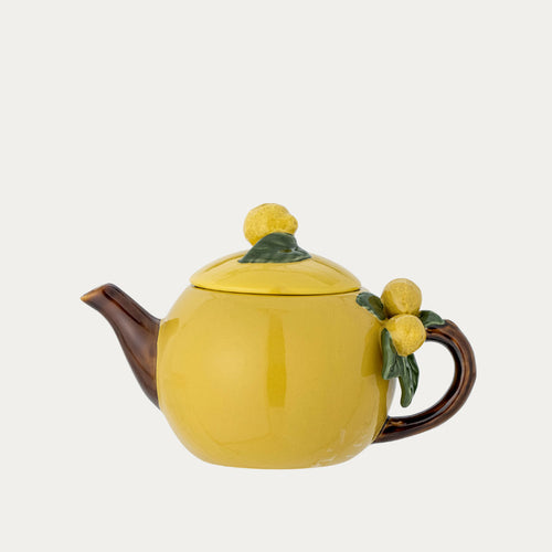 Bule LIMONE amarelo em cerâmica com asa