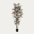 Bambu artificial Borgonha 180cm caules verde-borgonha