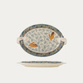 Tabuleiro HEZHA azul com textura decorativa
