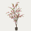 Árvore artificial Magnólia rosa 170cm em flor