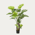 Árvore artificial Philodendron Selloum 125cm folhas recortadas