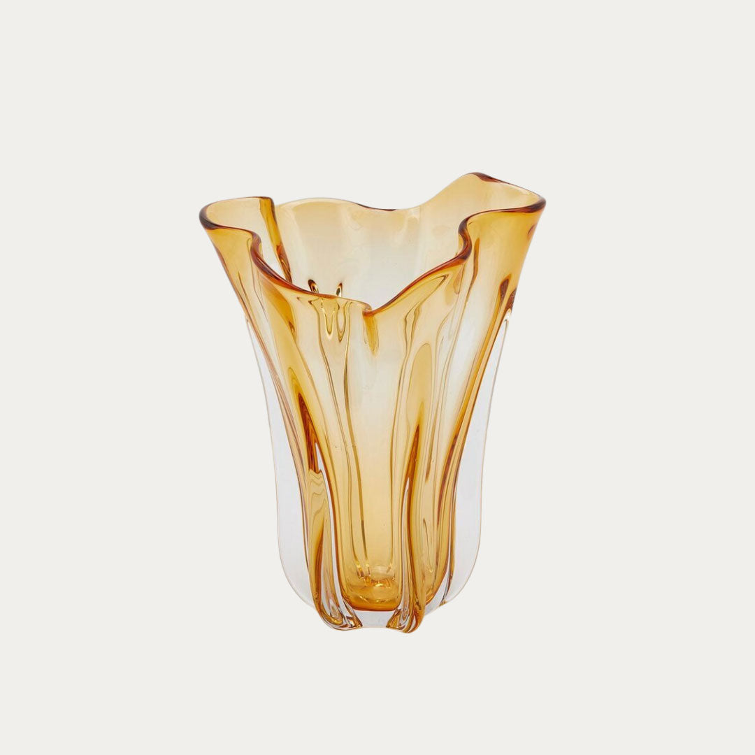 Jarra DRAPPO C/ORLI em Vidro Colorido light yellow e amber