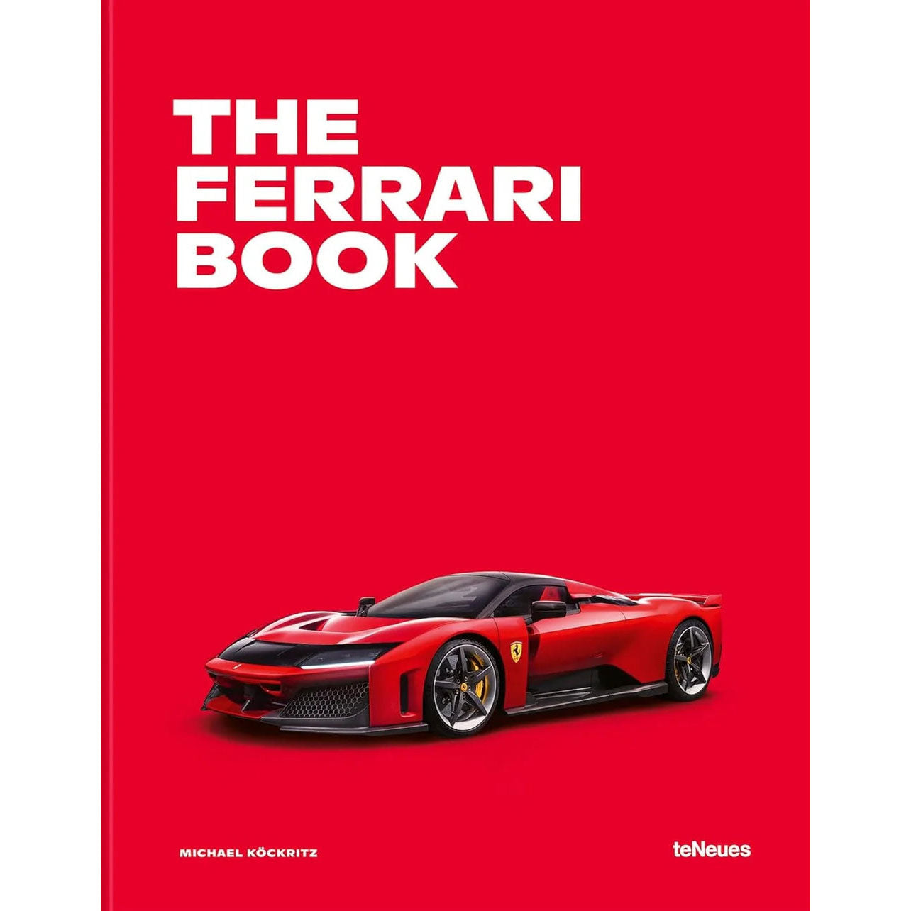 Livro decorativo The Ferrari Book capa dura vermelha