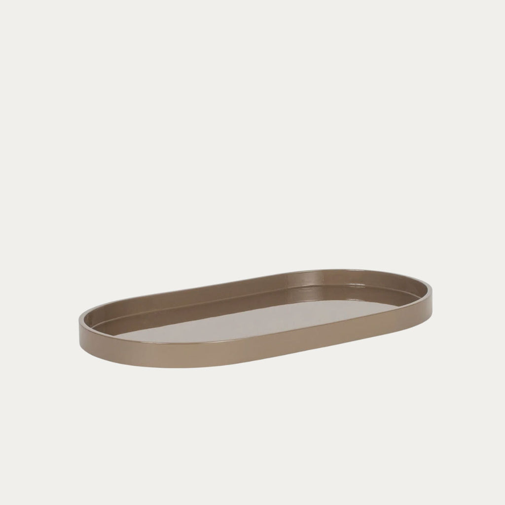 Tabuleiro de Laca Oval Grande terra – imagem 3