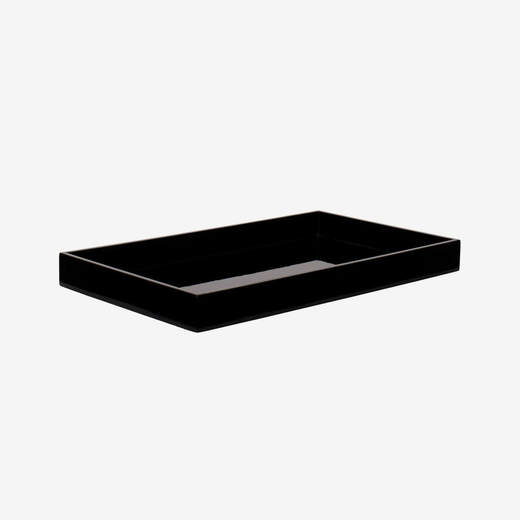 Tabuleiro de Laca Rectangular 38x22 cm preto