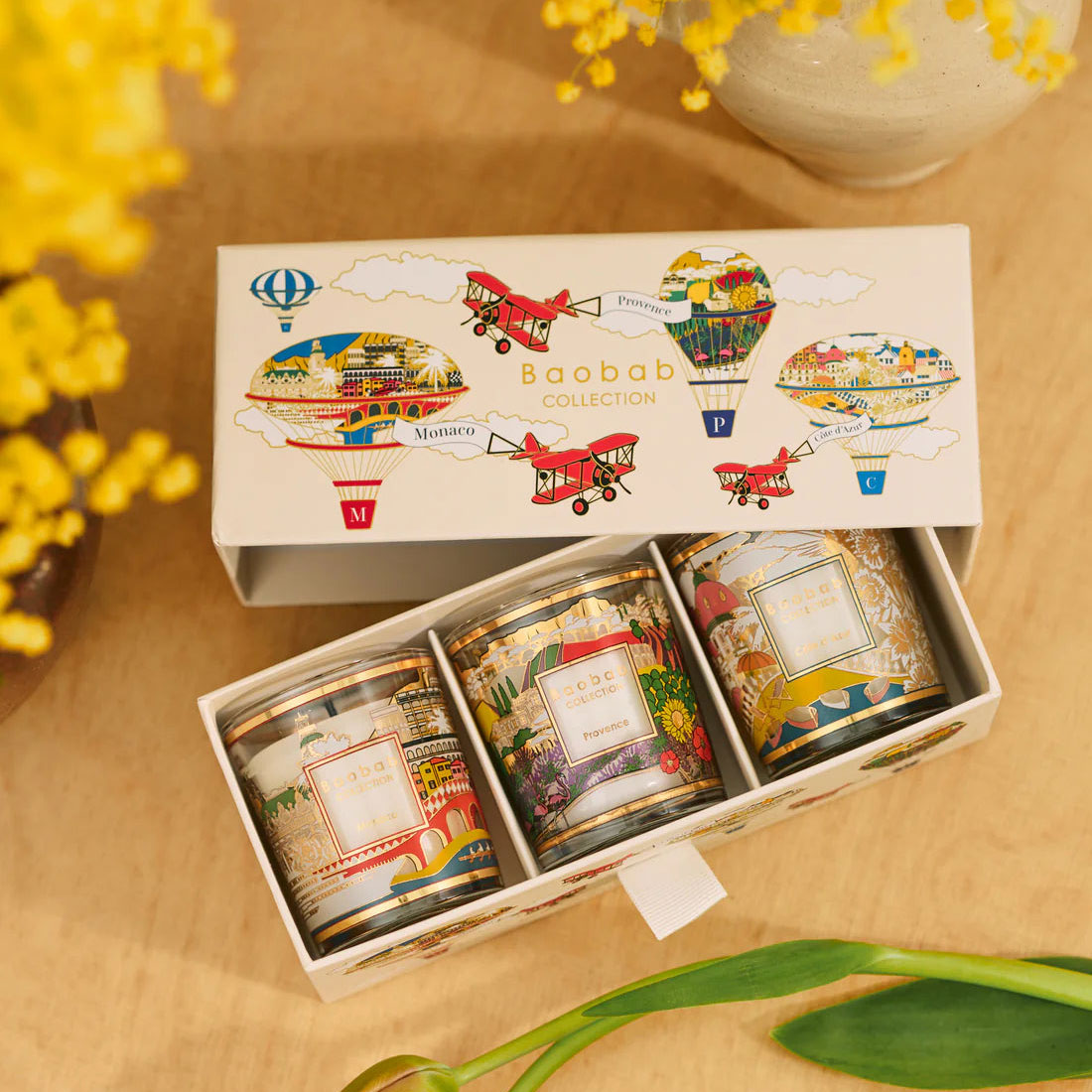 Trio de Velas Perfumadas PROVENCE-MÔNACO-COTE D'AZUR | Casa Medeiros Interiores