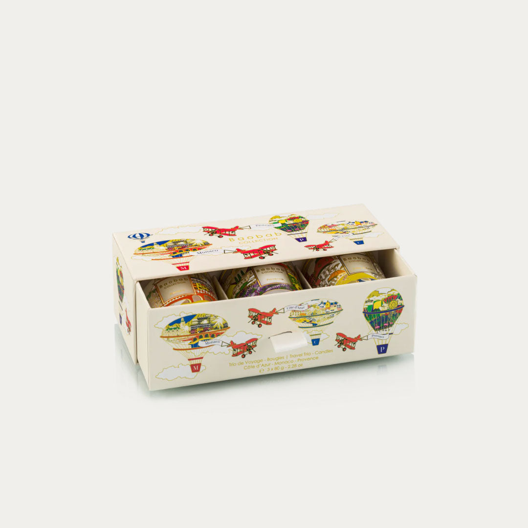 Trio de Velas Perfumadas PROVENCE-MÔNACO-COTE D'AZUR | Casa Medeiros Interiores