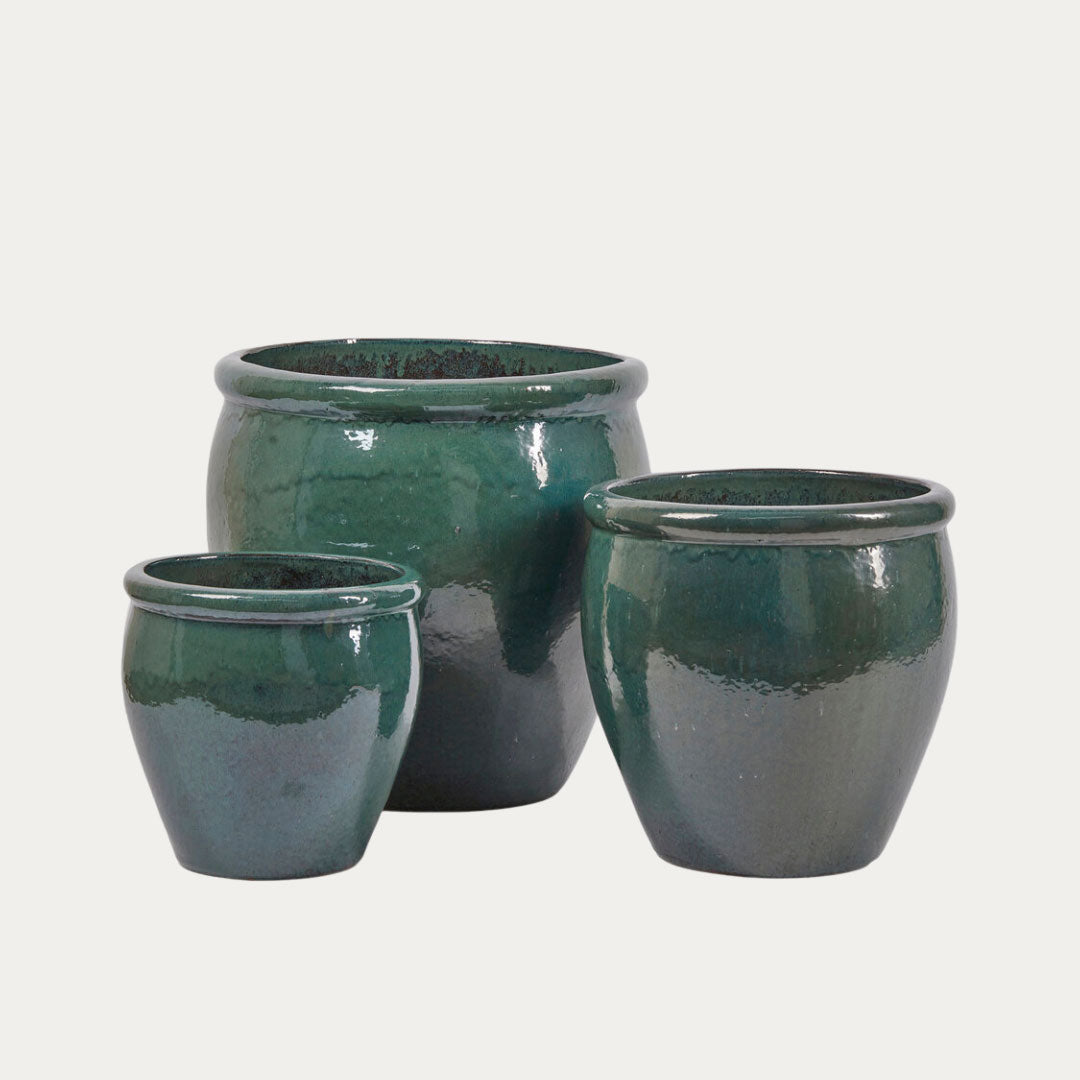 Vaso Decorativo GLAZE BOMBATO Dark Green
