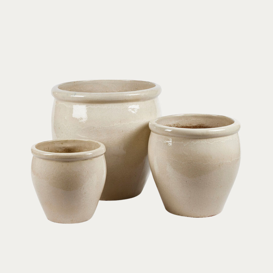 Vaso Decorativo GLAZE BOMBATO Ivory