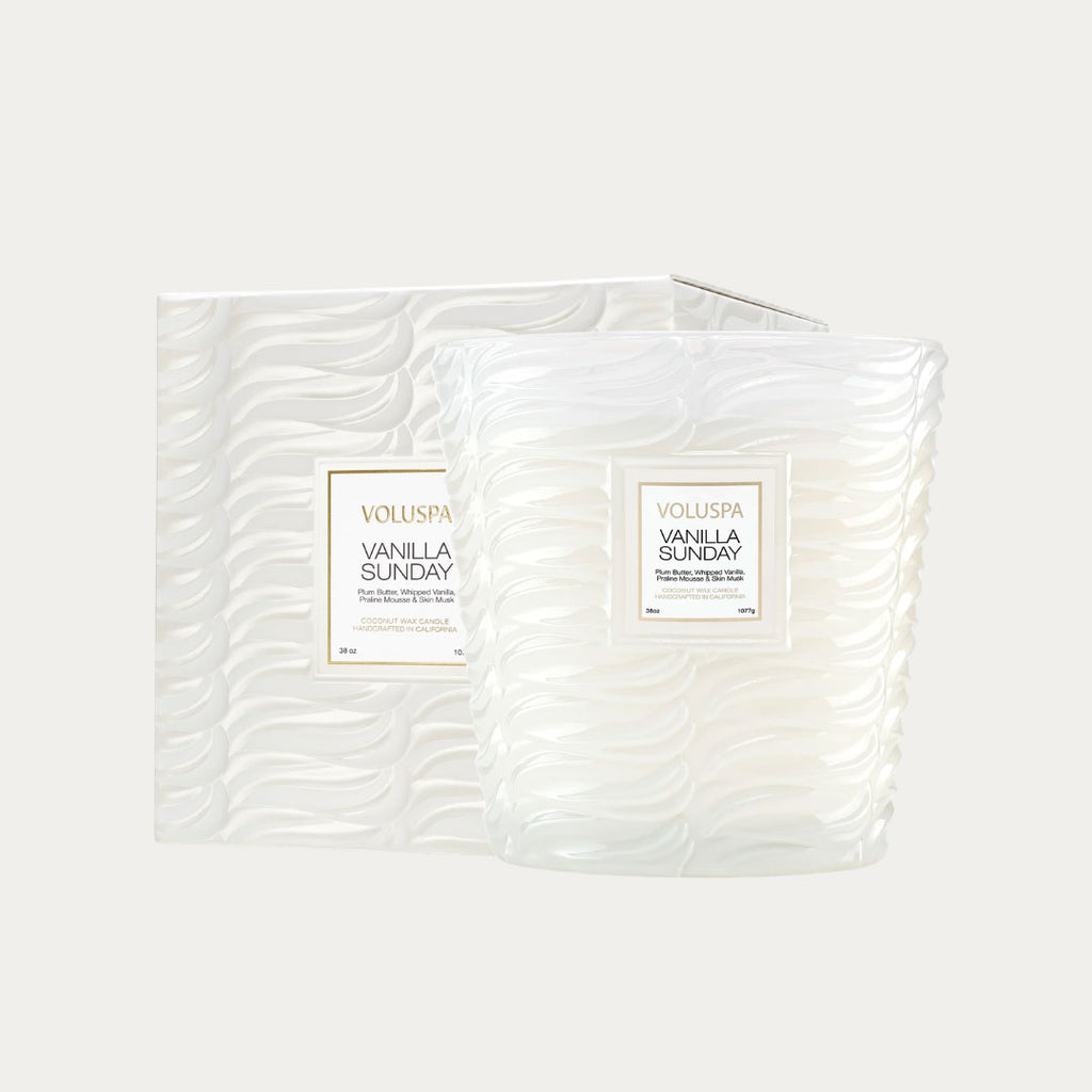 Vela Perfumada VANILLA SUNDAY 3 pavios | Casa Medeiros Interiores