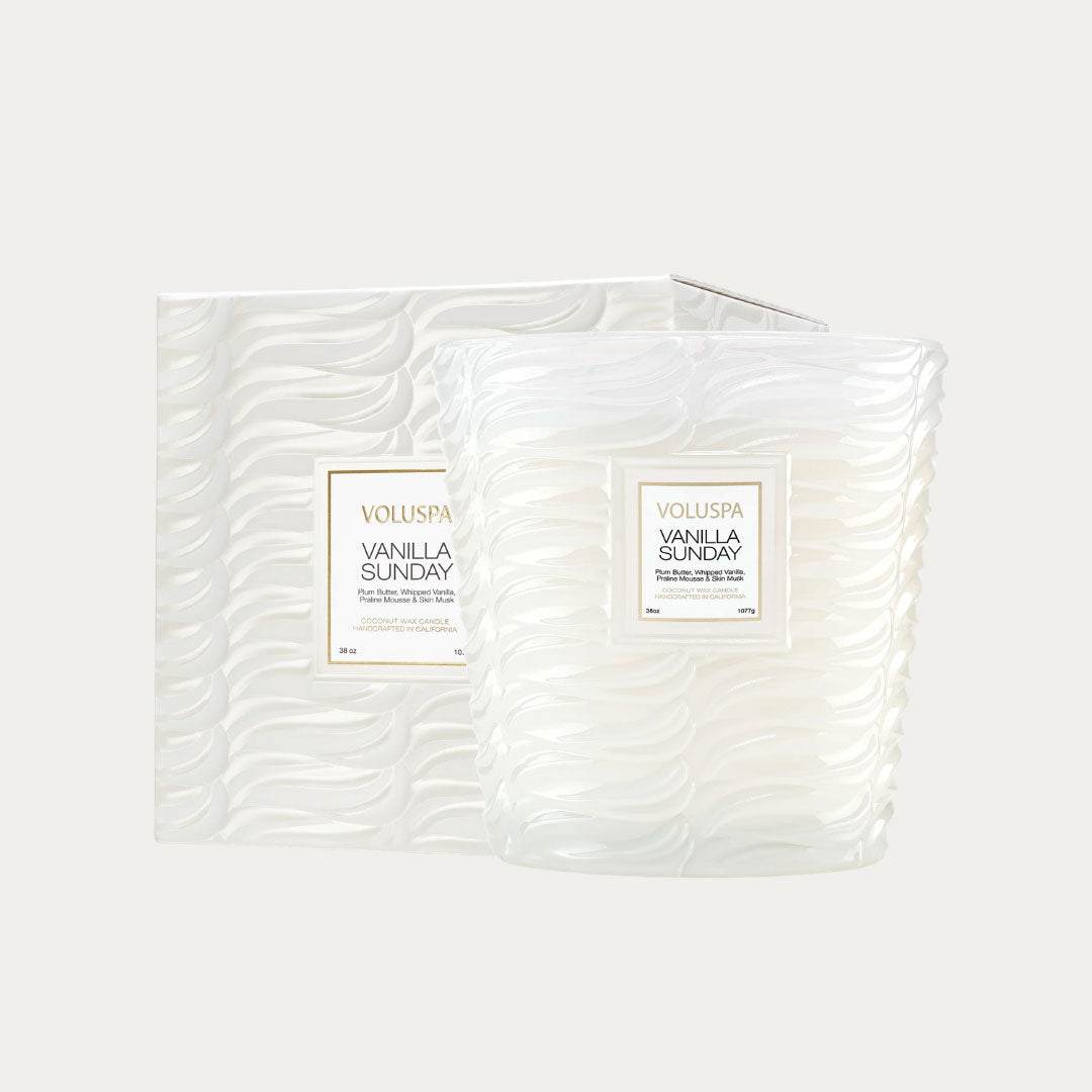 Vela Perfumada VANILLA SUNDAY 3 pavios | Casa Medeiros Interiores