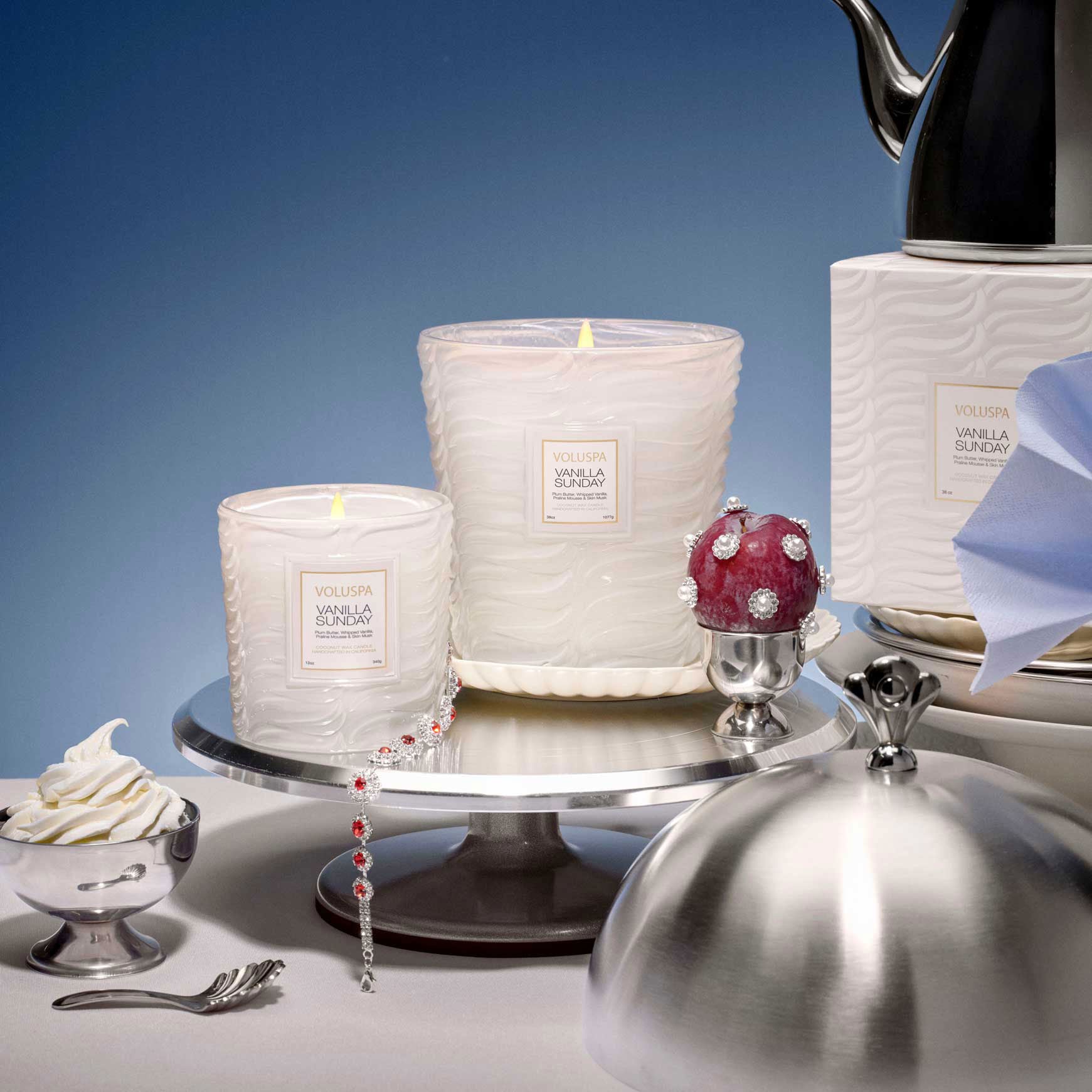 Vela Perfumada VANILLA SUNDAY 3 pavios | Casa Medeiros Interiores