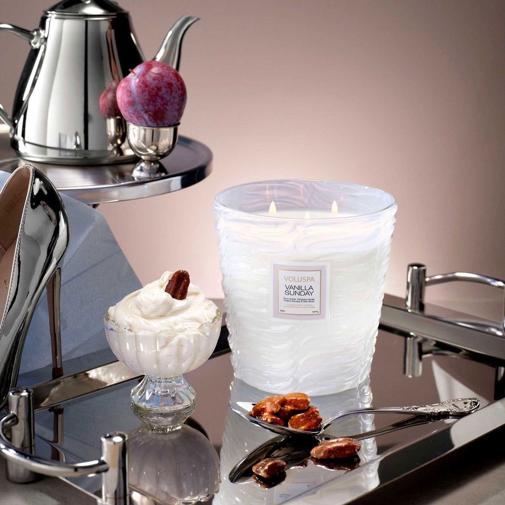 Vela Perfumada VANILLA SUNDAY 3 pavios | Casa Medeiros Interiores