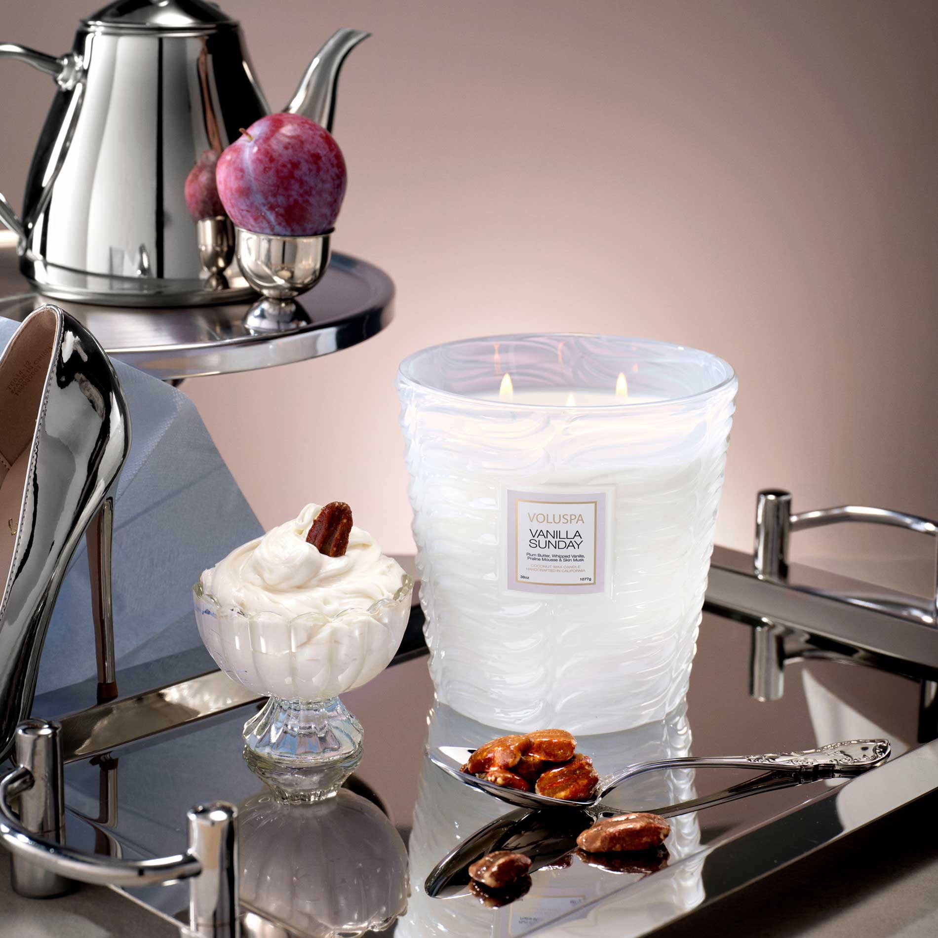Vela Perfumada VANILLA SUNDAY 3 pavios | Casa Medeiros Interiores